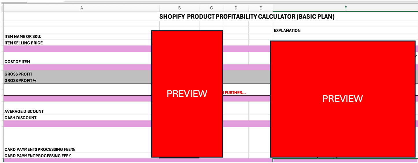 Shopify Product Profit Calculator